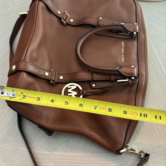 Michael Kors Tan Leather Satchel with Gold Accents - Picture 5 of 16